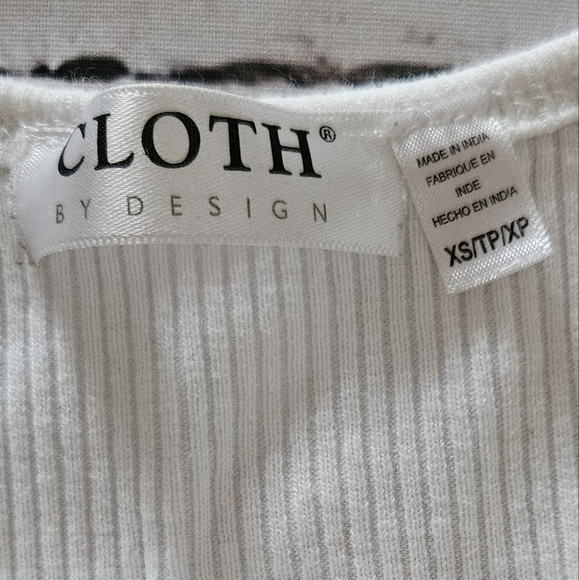 Cloth by Design Women's White Ribbed Sleeveless Crop Top Size XS - Picture 3 of 3